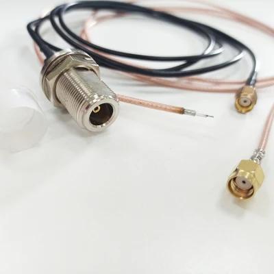 Connettore femmina per automazione industriale in metallo per cavo coassiale RF SMA