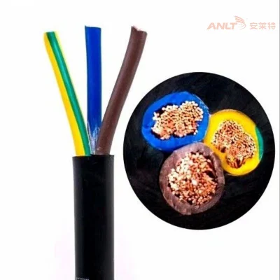 Cavo di alimentazione in PVC elettrico nero cavo flessibile multiconduttore Cavo in rame a 3 conduttori