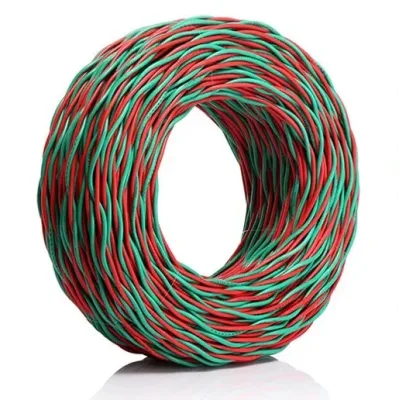 Cavo elettrico RVS a 2 conduttori RTS a coppia intrecciata da 450/750V 0.5 0.75 1 1.5 2.5 mm isolamento in PVC flessibile intrecciato Filo