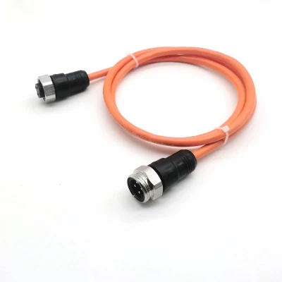 Accessori per cavi elettrici circolari a 19, 17, 12 pin con montaggio frontale con flangia M23 con cavo a spirale