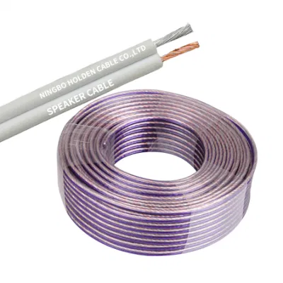 Cavo per altoparlanti morbidi e morbidi per fumo piatto, trasparente, 2X2,5 mm, 2X4mm