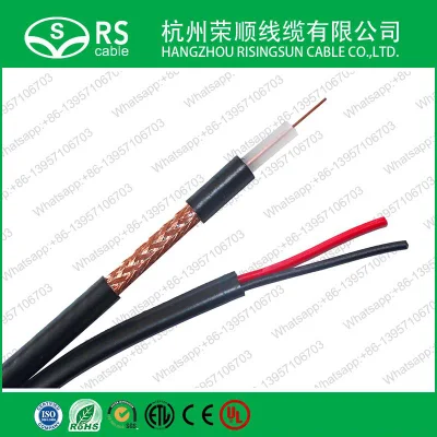 Prezzo di fabbrica cavo per telecamera Siamese da 18 AWG RG59+2c Cavo di alimentazione cavo precatato cavo TVCC per sorveglianza