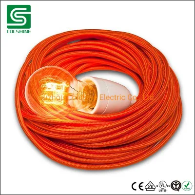 Tessuto Vintage rotondo intrecciato tessuto flessibile elettrico di alta qualità illuminazione Cavo del cavo