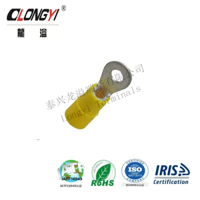 Cavo in rame con terminale ad anello isolato Jiang su Longyi Terminali elettrici in rame con aletta terminale con personalizzazione di base del capicorda