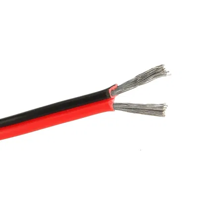 Cavo piatto audio parallelo a 2 conduttori UL2468 isolato in PVC stagnato Cavo elettrico per altoparlanti in rame rosso e nero