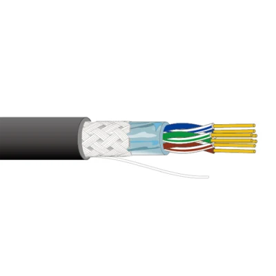 Cavo multiplo EIA RS485 in rame stagnato a 2 coppie schermato a treccia Coppia di cavi a 4 conduttori PE/PVC/LSZH per la comunicazione dati di controllo del segnale Belden