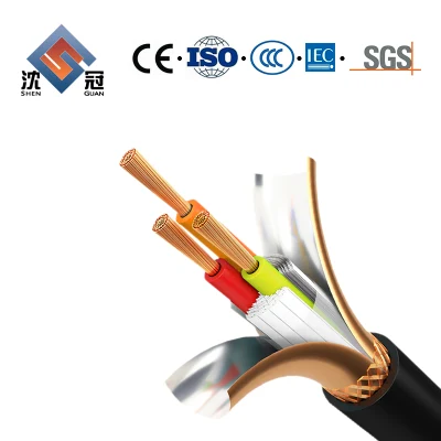 Guaina isolante in PVC XLPE per cavo CA a filo tondo Shenguan Cavo elettrico di alimentazione in rame alluminio schermato con treccia in rame nudo