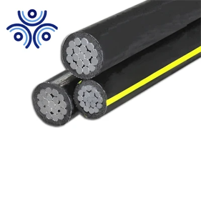 Cavo elettrico a fascio cavi per antenna aerea aerea isolata XLPE con conduttore in alluminio da 0.6/1 kv, cavo duplex/triplex/quadruplex Service Drop/Ud/ABC in bundle