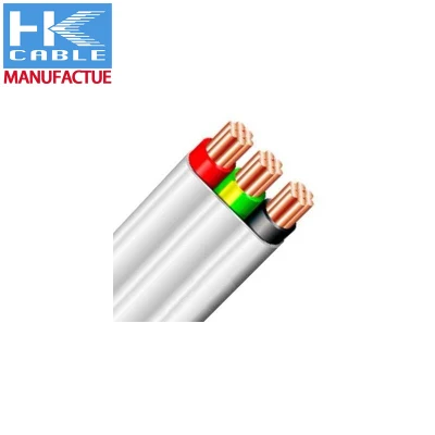 Cavo a 3 conduttori 1,5 mm 2,5 mm 4 mm 6 mm 10 mm isolato in PVC Cavo elettrico a cavo piatto TPS Twin &amp; Earth