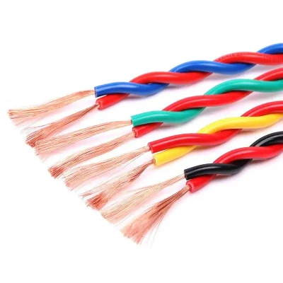 Cavo RVS cavo flessibile isolato in PVC da 100 m 2 conduttori 0.75 1.0 1.5 cavo conduttore in rame con doppino intrecciato da 2,5 mm Filo