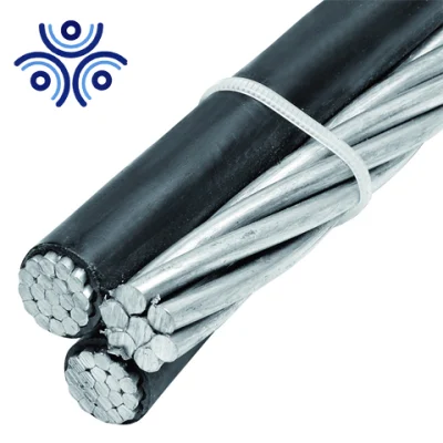 Cavo elettrico a fascio cavi per antenna aerea aerea isolata XLPE con conduttore in alluminio da 0.6/1 kv, cavo duplex/triplex/quadruplex Service Drop/Ud/ABC in bundle