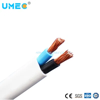 Cavo elettrico in PVC isolato con guaina in TPS solido, massa piatta Filo Twin e filo di rame di terra