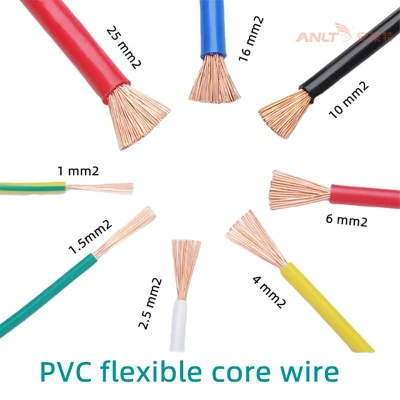 Cavi per illuminazione domestica isolati in PVC con conduttore in rame da 2,5 mm resistente al fuoco