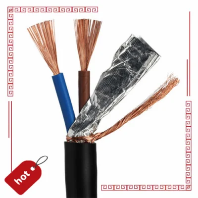 0,75 mm 1 mm 1.5mm 2.5mm 4 mm 6 mm schermatura a treccia flessibile Guaina in PVC isolato in rame cavi elettrici di potenza schermati Cavo di comando