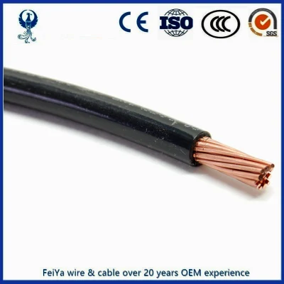 T90 / Thwn a conduttore singolo, rame stagnato 10 AWG 12 AWG 14 AWG Cavo elettrico in nylon con copertura per filo elettronico