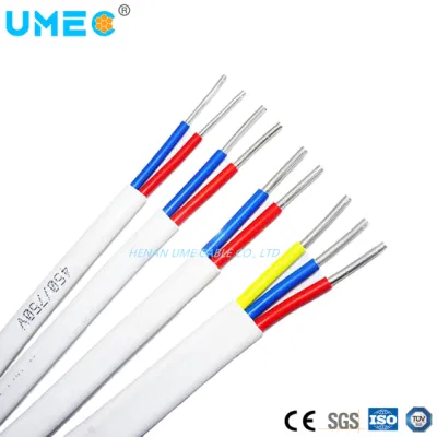 Cavo elettrico in PVC isolato con guaina in TPS solido, massa piatta Filo Twin e filo di rame di terra