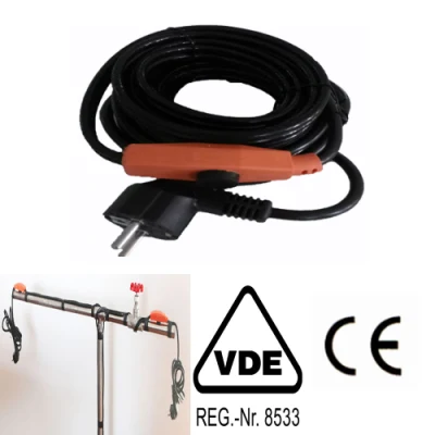 Protezione tubo cavo di riscaldamento tubo VDE 16W/M.