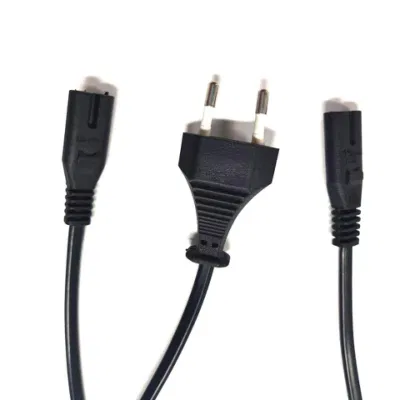 Cavo di alimentazione a 2 slot EU, spina Euro a IEC320 C7 Figura 8 cavi sdoppiatori di potenza cavo sdoppiatore a Y