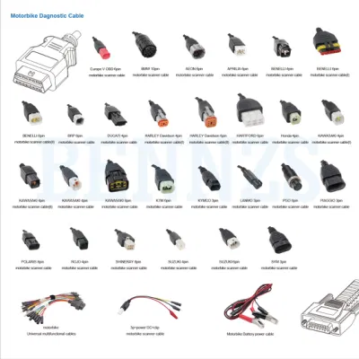 Fornitura diretta in fabbrica di OBD2 femmina a Euro V Motorbike standard Cavo 6p per strumento diagnostico scanner per moto