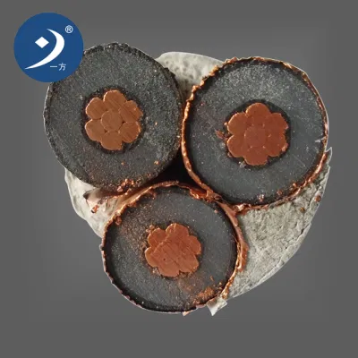 Materiale isolante XLPE ad alta tensione schermatura esterna in PVC nero Cavo elettrico Hvsc con conduttore inferiore da 50 mm2 per protezione contro le scariche elettriche