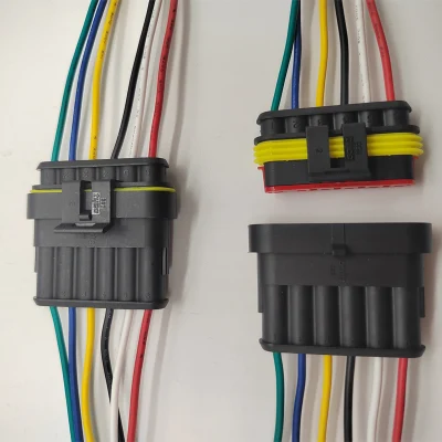 Alimentazione CC elettrica automatica connettore impermeabile per auto TE 282089-1 a 6 pin Cavo del connettore del terminale della presa jack