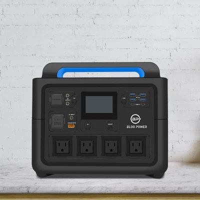 Generatore elettrico per campo da centrale elettrica Bloopower 1000 W 1500 W 2000 W 3000 W. Caricabatterie domestico LiFePO4 agli ioni di litio Mini a uscita multipla