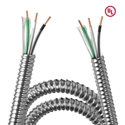 THHN Thwn 8 10 12 14 16 AWG approvato UL Nastro per legatore elettrico intrecciato in alluminio intrecciato rivestito in metallo intrecciato Cavo MC