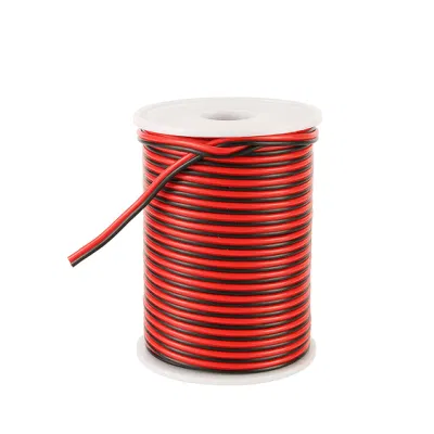 Cavo piatto audio parallelo a 2 conduttori UL2468 isolato in PVC stagnato Cavo elettrico per altoparlanti in rame rosso e nero