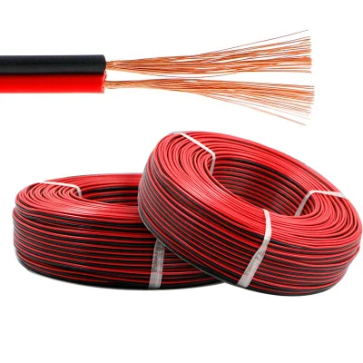 2 gemelli in rame intrecciato senza ossigeno nero e rosso da 2,5 mm 2X4mm Cavo dell&prime;altoparlante