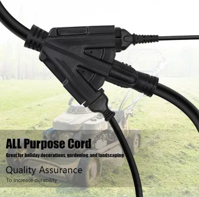 Cavo di prolunga NEMA personalizzato professionale più venduto per esterni Alimentazione elettrica flessibile CSA UL 14AWG con filo di rame 3c a 3 uscite Cavo Sjtw Sjtow Sjtoow