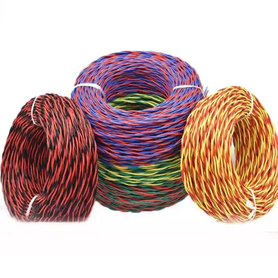Cavo RVS cavo flessibile isolato in PVC da 100 m 2 conduttori 0.75 1.0 1.5 cavo conduttore in rame con doppino intrecciato da 2,5 mm Filo