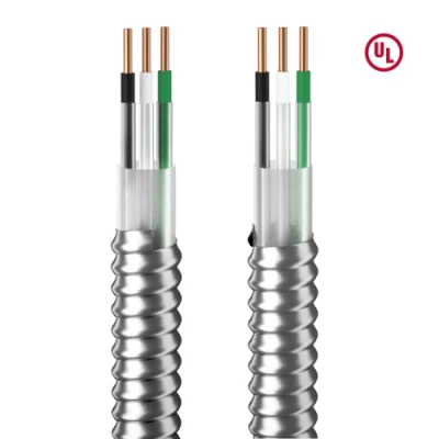 THHN Thwn 8 10 12 14 16 AWG approvato UL Nastro per legatore elettrico intrecciato in alluminio intrecciato rivestito in metallo intrecciato Cavo MC