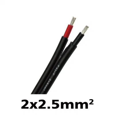 Doppia protezione DC Copper Twin Core PV1-F 2X2,5 mm2 2.5 mm Cavo elettrico PV Solar