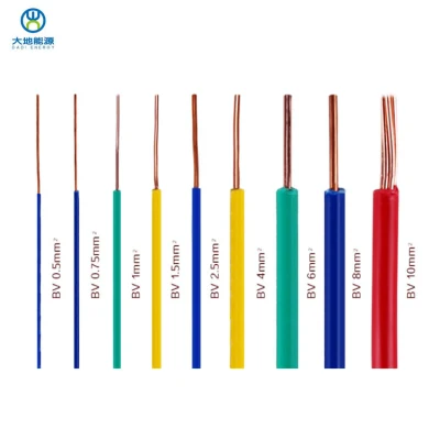 Cavo elettrico ad alimentazione diretta in fabbrica 2,5 mm 4 mm 10 mm 16 mm Cavo in rame isolato in PVC a conduttore singolo