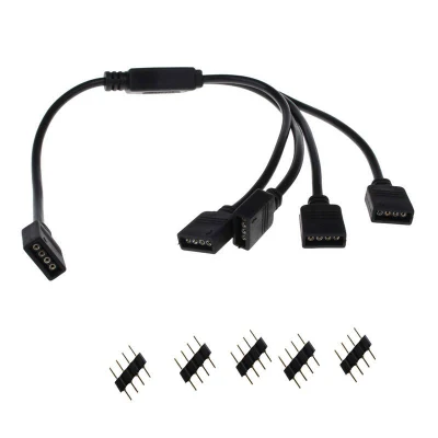 Cavo connettore LED RGB a 4 pin da 1 a 4 prolunga Cavo splitter