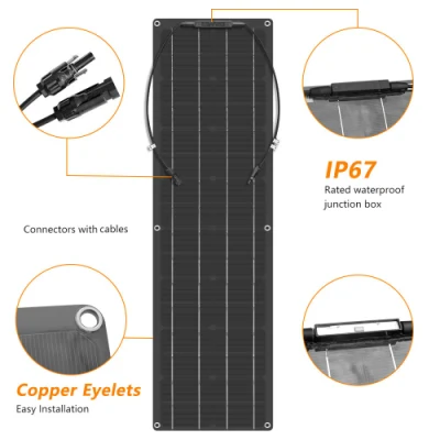Solarparts 100 W 12V Solar Panel System celle monocristalline impermeabili 12 V. Energia solare fornitura di elettricità per la casa auto barca SUV