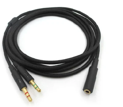 Cavo di estensione audio per cuffie da gioco 2 in 1 universali da 3,5 mm Per cuffie HyperX Cloud II/Alpha-/Cloud Flight/Core