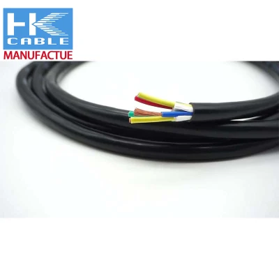Cavo a spirale in PVC isolato H05VV-F/H05vvh2-F 6 conduttori da 2.5 mm quadrati Cavo con guaina da 300 V, 5 X 1,5 mm2, cavo in rame stagnato bianco flessibile