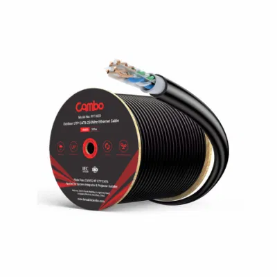Produzione 100m 305 m 500 m CAT6 rame nudo BC/CCA cavo Plenum Cavo Ethernet Cat5e CAT6 CAT6A Cat7 Cat8 Roll Network da 305 m. Cavo