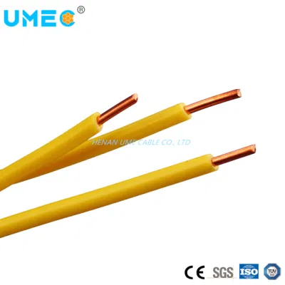 Filo di rame rivestito in PVC da 600 V, Tw Thw Thw-2 AWG 14 12 10 8 6 cavo elettrico solido/intrecciato