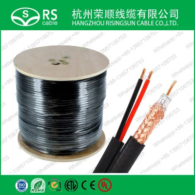 Prezzo di fabbrica cavo per telecamera Siamese da 18 AWG RG59+2c Cavo di alimentazione cavo precatato cavo TVCC per sorveglianza