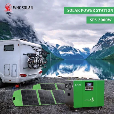 WHC Casa Kit completo sistema solare pannello sistema solare Home Centrale elettrica a griglia da 2000 W.