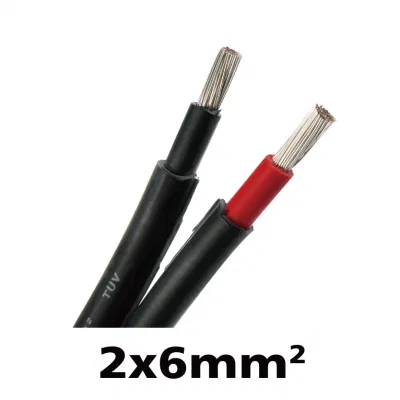  Cavo elettrico per materiale di base PV1-F a conduttore singolo c.c. a doppia protezione da 2X6,0 mm2 Cavo solare