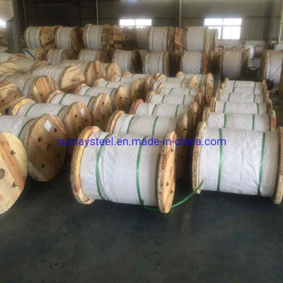 Cavo De Alambre De Acero Galvanizado Utilizado PARA Lí Neas Elé Ctricas producido con ASTM a 475 e ISO9001