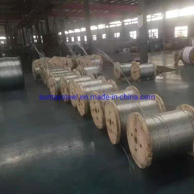 Cavo De Alambre De Acero Galvanizado Utilizado PARA Lí Neas Elé Ctricas producido con ASTM a 475 e ISO9001