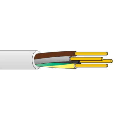  3092 anni cavo di alimentazione in PVC a 2 conduttori H05V2V2-F 2X4mm fisso Cavo elettrico in rame a bassa tensione cablaggio in blocco edificio non schermato LSZH CPR/VDE/CE/IEC a due fili
