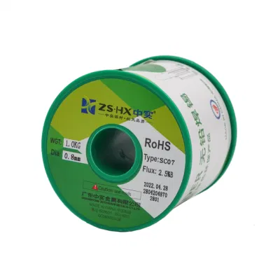 Filo di saldatura senza piombo con nucleo RoHS in vendita a caldo per saldatura Materiali Sac307
