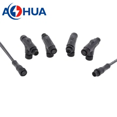Cavo impermeabile M12 tipo T a 3 vie a 4 pin per Illuminazione esterna