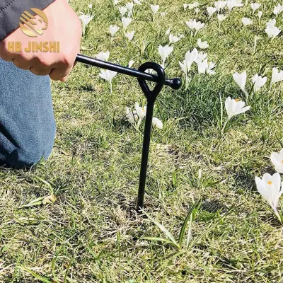 Kit di ancoraggio di terra in acciaio verniciato a polvere per impieghi pesanti, ancoraggio smerigliato