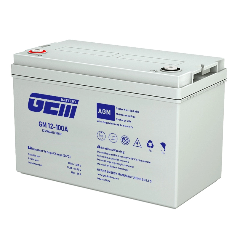 GEM 12V100ah Maintenance Free AGM Sealed Lead Acid for UPS/ Solar Power/Electric wheelchair